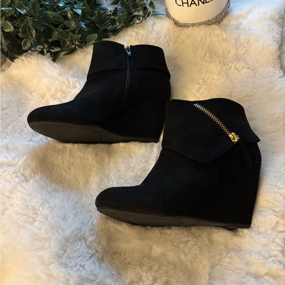 Women’s size 8 black Sexy Wedge Comfortable Ankle Boots Sexy Classic style
